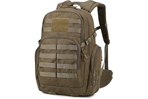 Mardingtop Plecak taktyczny 40 l, plecak wojskowy do armii Molle, motocykl, piesze wędrówki, kemping, podróże (khaki)