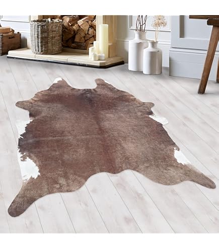 Plancholo Groot Zwart Koeienhuid Vloerkleed Imitatiebont - 160x220 Cm - Zwart Wit Tapijt