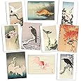 Japanese Ukiyo-e Art Postcards Set of 10 - Postcard Pack Woodblock Print Cards Ohara Shoson