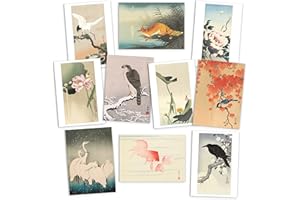 STRAND CLOTHING Juego de 10 postales japonesas Ukiyo-e Art Ohara Shoson