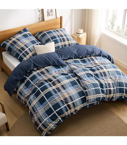 Beautissu Dana 2 Sets de Parure de Lit en Coton 155x220 cm – Taie d'Oreiller 80x80 cm & Housse de Couette 155x220 cm – Housses avec Fermeture éclair