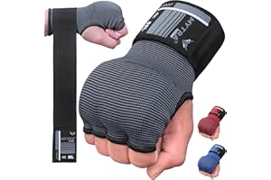 Mytra Fusion Boxeo Vendas Guantes Acolchado de Gel Protector Nudillos Boxeo con muñequeras de 80 cm de Largo Hombres y Mujeres Elástico Protector de Nudillos Boxeo