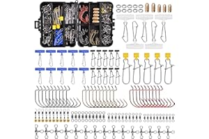 SHADDOCK Kit di Attrezzi da Pesca, 130 Pezzi, Esche da Artificiale Richiamo Set Esche da Spinning Accessori con Gancio in Ottone e Rame