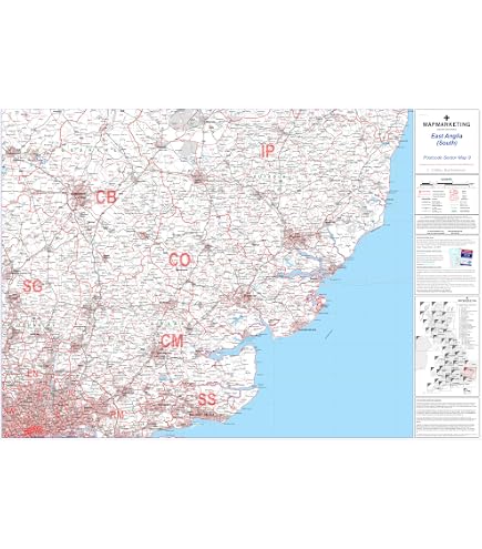 Postcode Map Uk North Devon Postcode Sector Wall Map - Postcode Sector ...