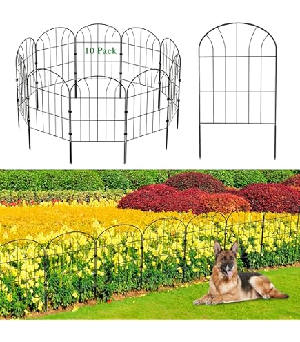 Relaxdays Recinzione Giardino Set 5 Pareti | Metallica Nero, Design Antico Con Farfalle 46x250cm - Foto 12