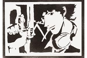 moreno-mata Authentique Graffiti Fait a la Main Cowboy Be... Manga et Anime Poster Spike Affiche Handmade Decoration Murale Salon Chambre Cadeau Homme et Femme