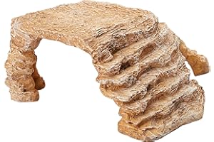 Komodo Rampe d'angle pour terrariums et vivariums - Grande Plate-Forme - Grès - Décoration pour terrariums et vivariums - Décoration pour Reptiles - Accessoire pour Reptiles