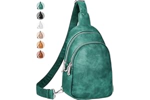 ‎VANTAMO Vantamo Umhängetaschen für Damen: RFID-Blockierung, veganes Leder, Umhängetasche mit Anti-Taschendiebstahl-Clip