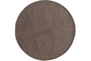 ‎CARPETSALE24 Carpetsale24 Dichter Kurzflor Teppich Wohnzimmer Mokka 160 cm Rund Modern Einfarbig Design - Flauschiger Teppich Schlafzimmer Extra Weich und Pflegeleicht - Waschbarer Teppiche für Küche Kinderzimmer