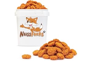NUSSFUCHS Reiscracker scharf 1,5kg | Asiatische Reiscracker mit Chili-Geschmack | würzig, pikant & knusprig | Reissnack frittiert mit Sojasoße | ungezuckert, Snack für zwischendurch – vegan