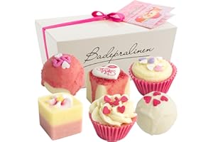 ‎BRUBAKER BRUBAKER Cosmetics 6er Set Badepralinen "Blossom & Hearts" handgemacht und vegan