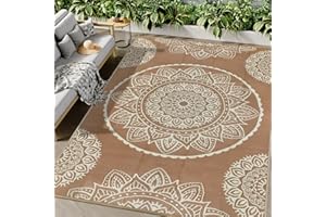 Famibay Tapis d'extérieur extra large 270 x 365 cm - Tapis de jardin imperméable et réversible en paille de plastique pour patio, intérieur et extérieur, camping-car, balcon
