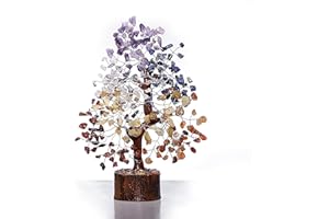 P&R:UK Crystal Tree Bonsai - Tree of Life: New Home Decorative Accessories - Healing Crystals & Gemstones - Feng Shui Gemstone Decor - Spiritual Artificial Trees - Housewarming Gifts