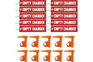 Ficero Kammersicherheitsfahne für Gewehr Handfeuerwaffen Schrotflintenpistole, 10 Kammer-Sicherheitsfahnen mit 10 leuchtend roten Tags, universelle Kompatibilität