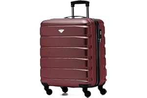 Flight Knight Leichte 4-Rad-ABS-Hartschalenkoffer, Handgepack, zugelassen fur Fluggesellschaften, einschließlich British Airways, und maximale Große fur easyJet, große Handgepacktasche 56x45x25cm