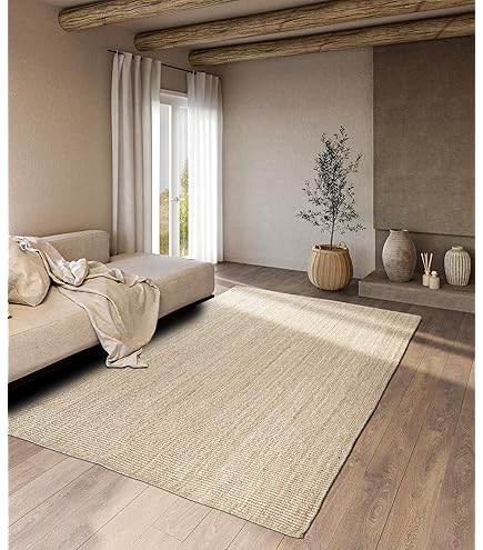 Villeroy & Boch Charlotte Wollen tapijt, natuurlijk woonkamertapijt, handgeweven en milieuvriendelijk, boho-tapijt, wol voor woonkamer, slaapkamer, eetkamer, hal, keuken, crème, 120x170 cm vanaf € 125,97 (april 2026
