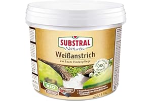 SUBSTRAL Naturen Organic White Paint, 1 Litre, Tree Paint for Whitening Trees Against Frost Damage to Fruit and Ornamental Trees
