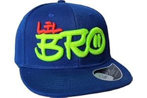 BADDERY Gorra de béisbol de Niño : Lil' Bro - Sombreros y Gorras Niños Baseball Cap Gorro Niña Deportiva - Hermanito Hermano Lil Little Brother Hip-Hop Rap
