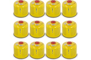 ZMC 12X Gaskartuschen 300g, Schraubkartusche 600ml mit Propan/Butan Gas, EN417 Eurogewinde 7/16", Ventilkartusche Gaskartusche passend für Gaskocher, Gasbrenner, Unkrautbrenner, Camping & Weber Grill