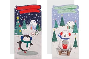 Hallmark 25562431 - Billetera para dinero navideño (6 tarjetas en 2 bonitos diseños, varios