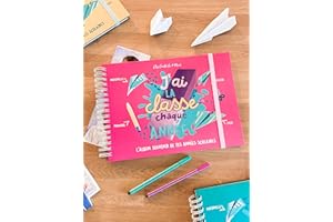 DES CONTES DE 9 MOIS Album photo de classe et souvenirs d'école - Maternelle, primaire, collège et lycée - 76 pages au design ludique avec BONUS brèves éducatives (Rose)