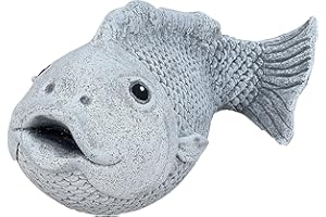 Stone and Style Kunibert Koi - Figura de piedra para carpa (resistente a las heladas, resistente a la intemperie)