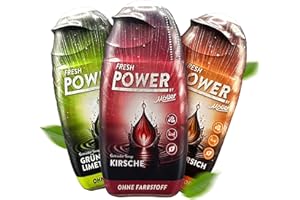 MÖLLER FRESHPOWER FreshPower by Möller Sirup Zuckerfrei 3x65ml- Getränkesirup mit wertvollen Vitaminen und Aminosäuren — Zero Sirup für 6,5 Liter — Kirsche, Eistee Pfirsich, Grüner Tee Limette Minze