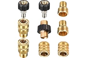 Tool Daily Hochdruckreiniger Adapter Set M22 auf 3/8" Quick Connect, 3/4" auf Quick Disconnect, männlich M22 Schlauchadapter 9-er Pack