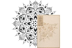 NAKLEO Grande Plantilla de Pintura, Diámetro 103 cm, Floral Mandala Plantilla, Reutilizable Plástico Plantilla, Arte Artesanía DIY, Geométrico Patrón para pintar Muro Suelo Madera Tejido Muebles