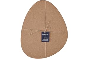 Mikasa Podkładki korkowe w kształcie kamyków, zestaw 4 podkładek do jadalni, 38 cm x 30 cm | Ochraniacze na stół
