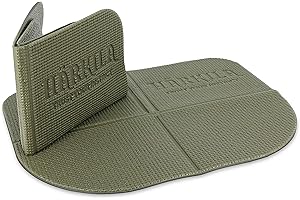 Härkila Coussin de siège d'extérieur Pliable imperméable – Coussin de siège Isolant < 35 cm imperméable – Tapis de siège Thermique léger pour Stade et Banc-Olive, 38,5 x 28,5 x 0,4 centimètres