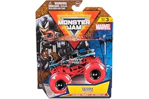 Monster Jam, Marvel Official Venom Monster Truck, Die-Cast Vehicle, 1:64 Scale, Super Hero Kids Toys for Boys Ages 3 and up