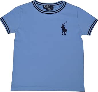 Polo Ralph Lauren T-Shirt Maniche Corte Bambino TG 12 18 24 Mesi Azzurro O  Bianco : Amazon.it: Abbigliamento