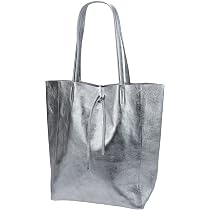 Sac Cabas SH Leder Maja En Cuir Vachette - 30x37 Cm, Poche Intérieure Zippée