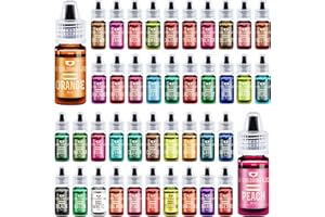 VIBRANDYE Lebensmittelfarbe - 42 Lebendige Lebensmittel Farben zum Backen, Kuchen Dekorieren, Zuckerguss, Kekse, Fondant und Macaron - Flüssige Food Coloring für die DIY Seifenherstellung und Basteln - 6ml je