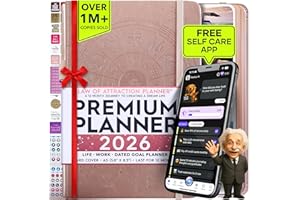 ‎FREEDOM MASTERY Law of Attraction Terminplaner 2026 – Wochen- & Monatsplaner Januar–Dezember | Life Organizer für Ziele, Produktivität & Achtsamkeit | Dankbarkeitstagebuch, Sticker & Geschenkbox