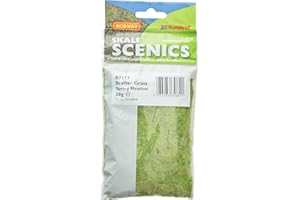 Hornby R7177 Static Grass - Spring Meadow, 2.5mm for Model Railway OO Gauge, Model Train Accessories for Adding Scenery, Dioramas, Woodland, Buildings and More, Model Making Kits - 1:76 Scale