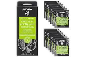Apivita Express Beauty Maschera Viso Idratazione Intensa al Fico d'India, 2 Pezzi da 8 ml