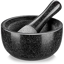 Mortaio E Pestello In Granito Gigante - 12,7 X 17,1 Cm - Perfetto Per Spezie Ed Erbe - Foto 6