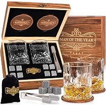 Geo Whisky Gläser Set – 2 Stück, 350ml, Modernes Design – Perfekt Für Scotch, Gin & Bourbon