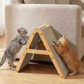 Conlun Cat Scratcher Corrugated Cardboard 2 in 1 Vertical or Flat Reversible Scratching Mat and Sofa Protector for Kittens up