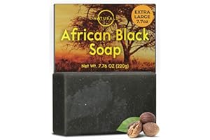 ‎O NATURALS O Naturals Afrikanische Schwarze Reinigungsseife - Reich an Afrikanischer Sheabutter, Hilft bei zu Akne Neigender Haut, Natürliche Seife für Männer & Frauen, Feuchtigkeitsspendende Gesichtsseife