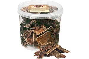 DIBO Carne essiccata (1 kg) il piccolo snack naturale o dolcetti per mezzo, cibo per cani, articoli da masticare di qualità senza prodotti chimici di DIBO
