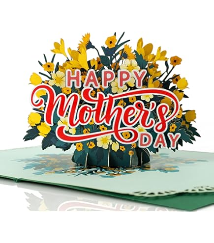 CUTPOPUP Daisy Multi, Carte D'anniversaire Pop-up, Carte De Vœux 3D En Papier Avec Fleurs