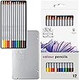 Winsor & Newton 490012 Studio Collection Colouring Pencils, 12 Soft Core Drawing Pencils, Premium Artist Quality, for Sketching, Blending, Shading and Layering