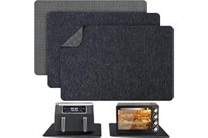 Votoko 3 Stück Hitzebeständige Unterlage für Heißluftfritteuse, 60 X 44cm Feuerfeste Unterlage, Küche Arbeitsplatte Hitzeschutzmatte, Filz Hitzeschutzplatte, Brandschutzdecke, Unterlage Kaffeemaschine