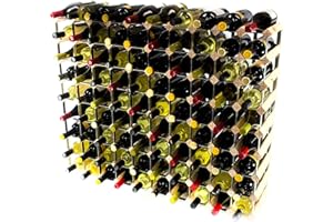Cranville wine racks Madera de Pino 90 Botella clásico y Metal autoensamblaje Estante del Vino galvanizado