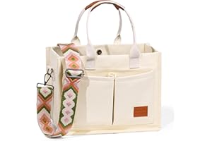 Captain Blues Canvas Tasche Damen, große Tote Bag, Arbeitstasche Damen, Handtasche Umhängetasche Schultertasche mit Fächern für Uni, Schule, Shopper