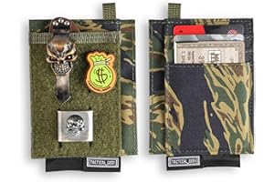 TACTICAL_GEEK Mini Porte-Monnaie Homme Nylon Petit Organisateur de Poches Taille de la Paume 6 Compartiments pour Cartes, Compartiment pour Carte d'identité, Compartiment pour Billets, pour Petite Monnaie