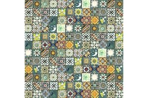 Cerames Piastrelle Mosaico Messicane Verdicino – 120 ceramiche mattonelle messicane decorative per bagno, doccia, scale, parete posteriore della cucina | Tessere mosaico ceramica 5x5 cm